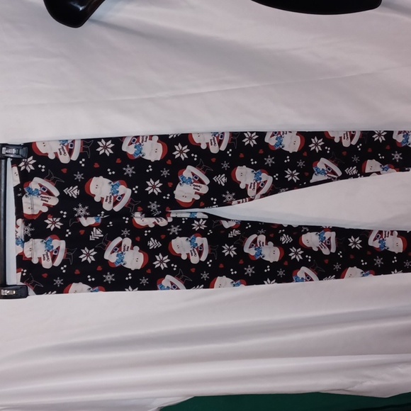 Rudolf the Red Nose Reindeer Santa Claus print Leggings - S - Picture 1 of 5